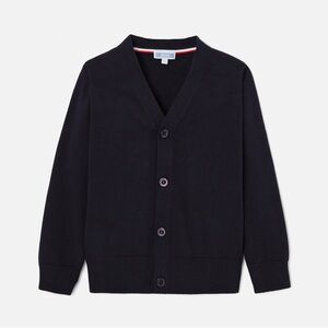 Boys JACADI navy blue cardigan.